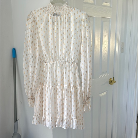 Short white and gold dress - Picture 1 of 3